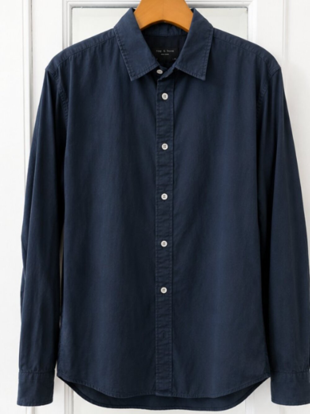 Rag & Bone Fit 2 Men's Large Navy Blue Button Down Shirt